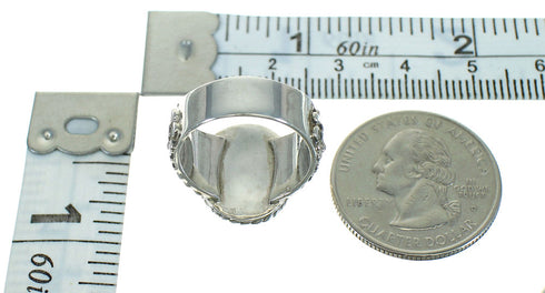 Southwestern Turquoise Sterling Silver Jewelry Ring Size 5 RX87577